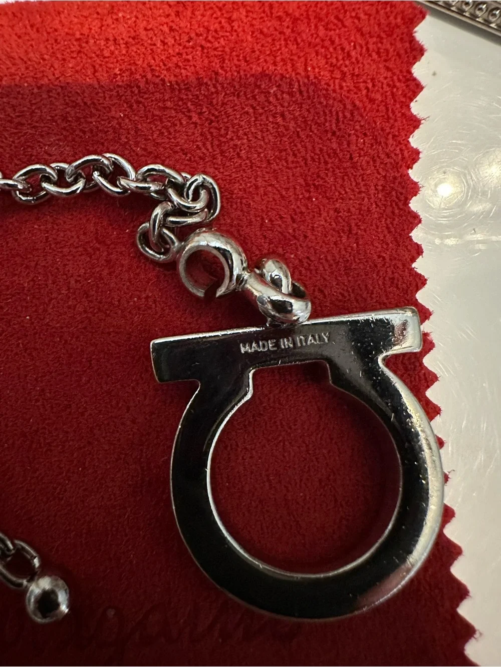 Salvatore Ferragamo Gancini Chain Key Ring / Bag Charm